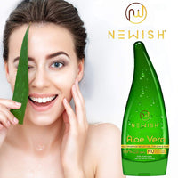 Newish Pure Organic Aloe Vera Gel 130ml – Natural Hydration for Face, Skin & Hair | Soothing, Nourishing & Hair Growth Support | Men & Women