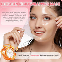 Collagen Night Wrapping Mask,Overnight Collagen Wrapping Mask,Collagen Peel Off Face Mask,Elasticity and Hydration Care,2.53 fl.oz