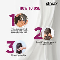 Streax Professional Canvoline Straightening Post Care Conditioner for Women's  | Enriched with KeraCharge Complex | Anti Frizzy & Hair Breakage | Tangle Free Hair | Sulphate & Paraben free | 240 gm