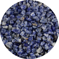 Natural Chip Stone Beads Blue Sodalite 5-8mm About 400 Pieces Irregular Gemstones Healing Crystal Loose Rocks Bead Hole Drilled DIY for Bracelet Jewelry Making Crafting (5-8mm, Blue White Sodalite)