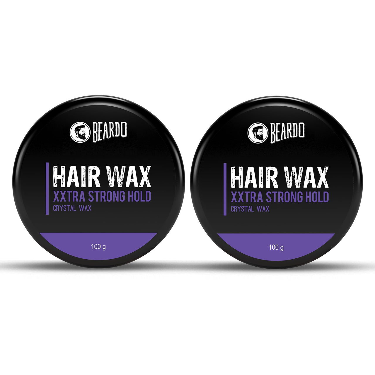 Beardo Xxtra Stronghold Hair Wax, 100 gm (Pack of 2) | Crystal Hair Wax | Hair Wax For Men | Hair Styling Wax for Glossy Finish & Shine | Strong Hold Hair Wax