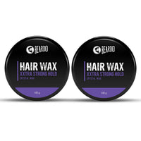Beardo Xxtra Stronghold Hair Wax, 100 gm (Pack of 2) | Crystal Hair Wax | Hair Wax For Men | Hair Styling Wax for Glossy Finish & Shine | Strong Hold Hair Wax
