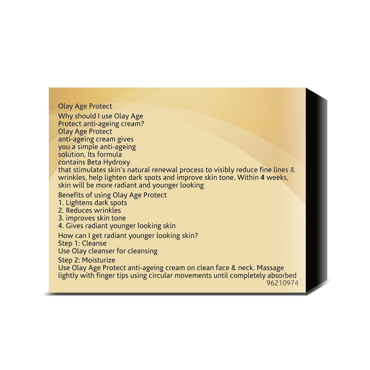 Olay Age Protect Anti-Ageing Cream | Lightens Dark Spots and Reduces Wrinkles | Normal, Oily, Dry, Combination Skin | 40g