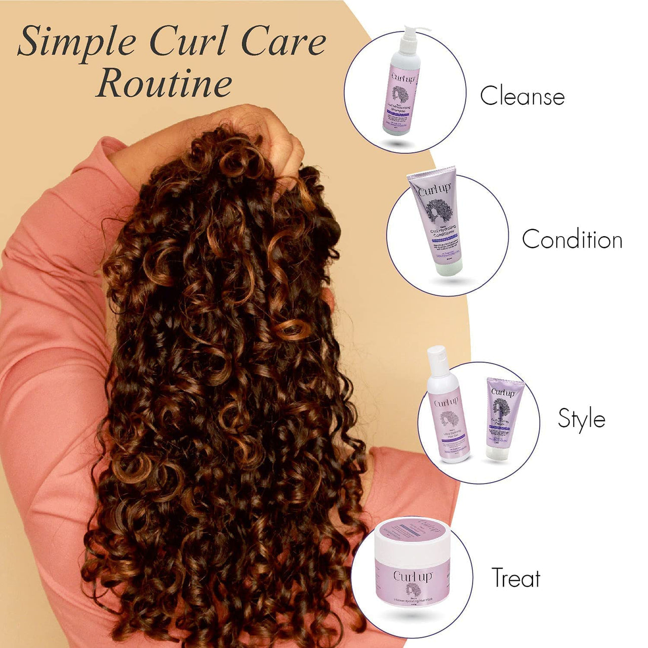 Curl up Curl Styling Combo With Curl Defining Cream & Ultra Defining Gel - For Dry Frizzy, Wavy & Curly Hair - Sulphate, Paraben & Silicone Free, Pack of 1