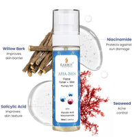 Karrot Natural Skincare AHA BHA Toner, Hydrating Face Spray Mist, Reduces Blackheads and Breakouts, Contains Glycolic Acid, Sulphate and Silicone Free, For Women and Men, All Skin Types, 120ml