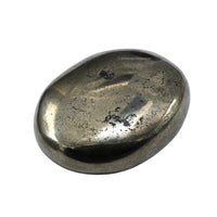 Pyrite Palm Stone - Pocket Massage Worry Stone for Natural Body Chakra Balancing, Reiki Healing and Crystal Grid Pyrite (Large)