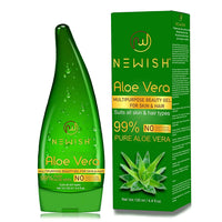 Newish Pure Organic Aloe Vera Gel 130ml – Natural Hydration for Face, Skin & Hair | Soothing, Nourishing & Hair Growth Support | Men & Women