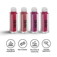 RENEE Hard Black Kajal Pen with Sharpener 0.35gm, Pack Of 2| Matte Finish| Rich Color Payoff| & RENEE Stay With Me Mini Matte Lip Color Juicy Berries 2ml Each| Long Lasting, Light Weight