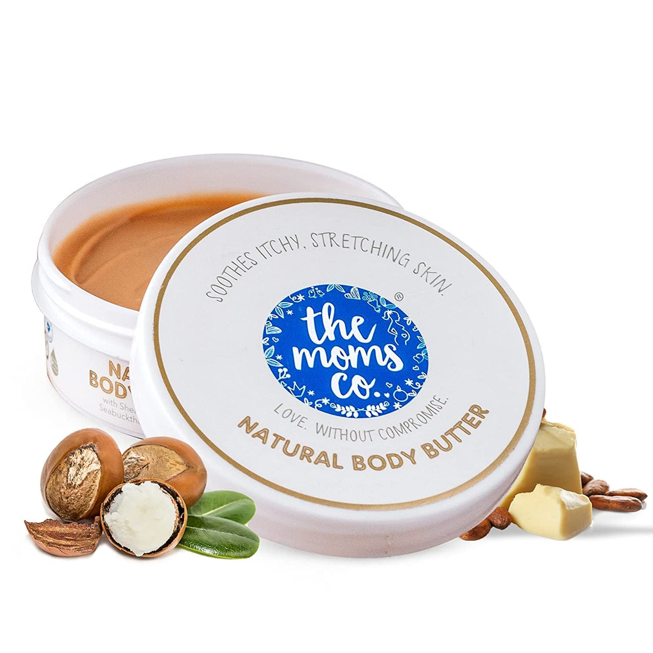 The Moms Co. Natural Body Butter (100 g) for pregnant belly, Dry Skin and Itchy Skin with Shea and Cocoa Butter