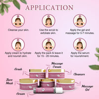Aryanveda Anti Aging Facial Kit for Glowing Skin (260g), Repairs Wrinkles, Reduce Fine Lines, Remove Dead Skin Cells, All Skin Type for Men & Women (6 Units)
