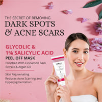 Globus Naturals Glycolic & 1% Salicylic Acid Peel Off Mask & Facial Kit Combo, Anti Acne & Oil Control Formula, For Normal to Oily Skin