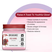 Dr.Rashel Red Wine Anti-Aging Cream – Moisturizing & Firming Face Cream with Antioxidants for Glowing, Youthful Skin – Natural Skincare