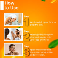 KAZIMA 10% Vitamin C Face Serum for Glowing Skin with 0.5% Ferulic Acid | Targets Dark Spot & Hyperpigmentation | For Dull Skin | Vitamin C Serum for Oily Skin | Suitable for Men & Women | 30 ml