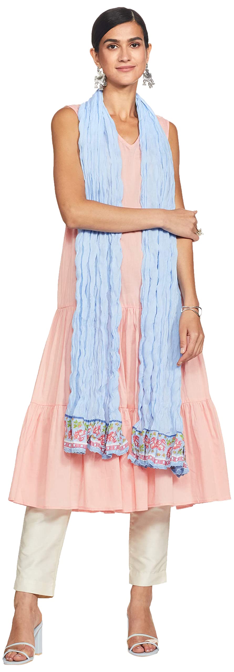 BIBA Women's  Floral Print Cotton Dupatta