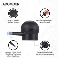 ADOMOUR Hair Fiber Spray Applicator Pump for Bottle, Easy to Use Sprayer Pump for Men and Women - Black