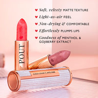 MyGlamm POUT by Karan Johar Intense Matte Plumping Lipstick - Koffee Pout (Brown Nude Shade) | Highly Pigmented, Long Lasting, Lightweight, Creamy Matte Lipstick For Lip Makeup (4g)