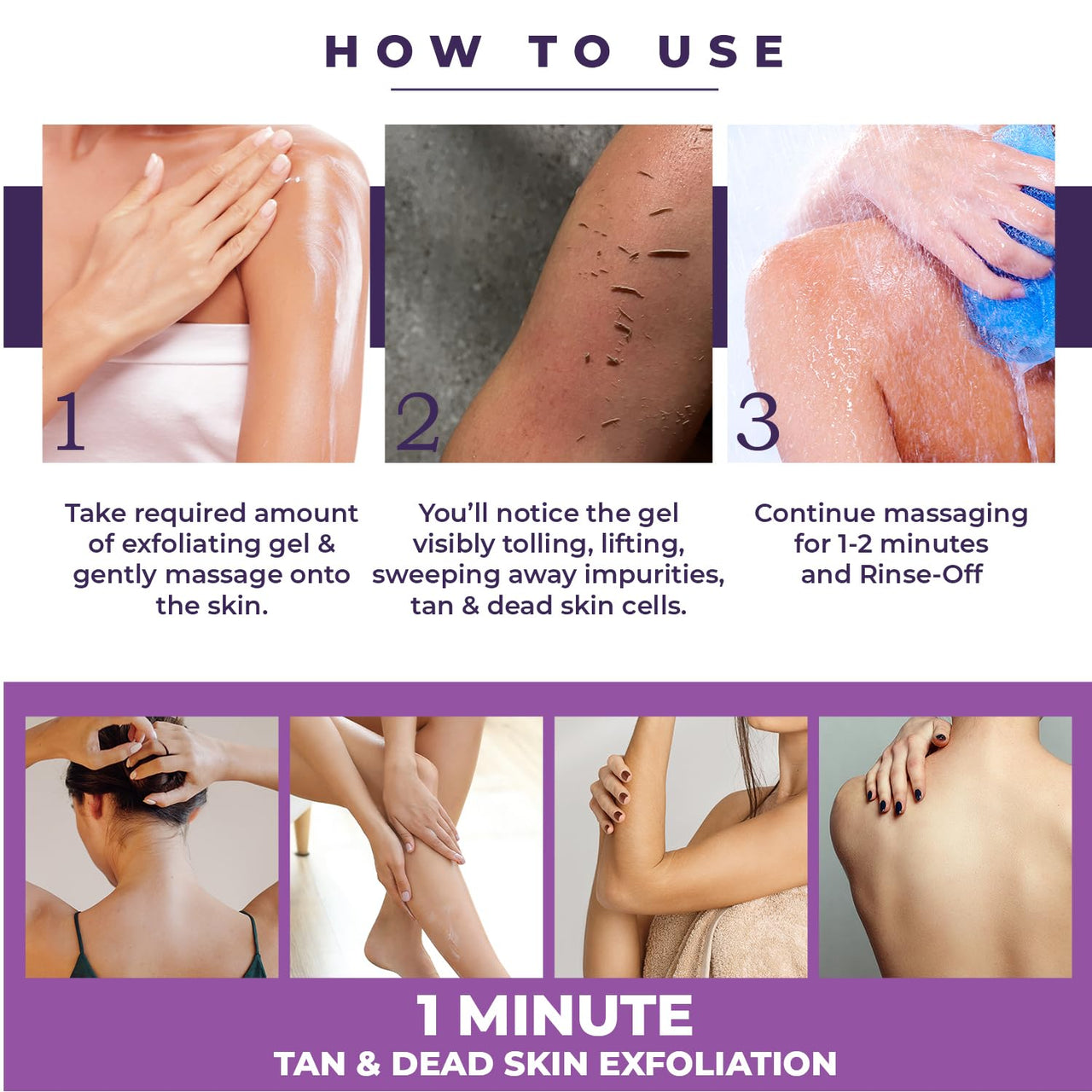 Sanfe Instant Tan & Dead Skin Removal Exfoliating Gel | Visibly Removes Tan | AHA Exfoliation in Minutes | Smooth & Bright Skin | 200g