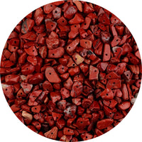 Natural Chip Stone Beads Red Jasper 5-8mm About 400 Pieces Irregular Gemstones Healing Crystal Loose Rocks Bead Hole Drilled DIY for Bracelet Jewelry Making Crafting (5-8mm, Red Jasper)