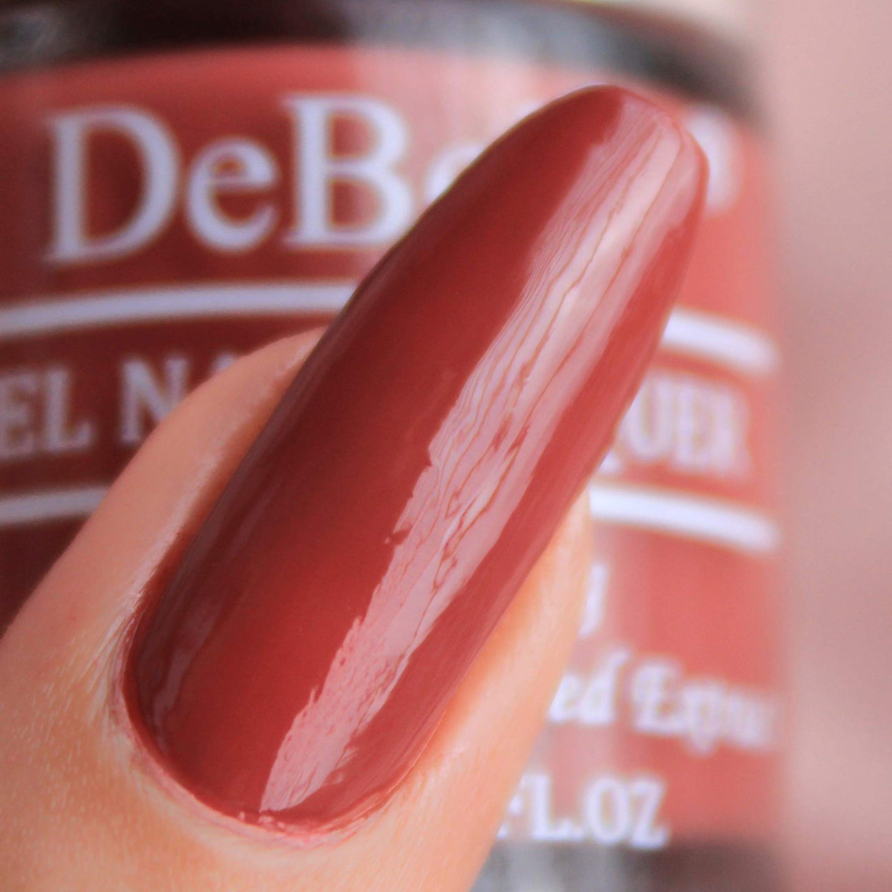 DeBelle Gel Nail Polish Scarlet Ruby(Pastel Bargundy)|Non UV - Glossy Finish |Chip Resistant | Seaweed Enriched Formula| Long Lasting|Cruelty and Toxic Free| 8ml