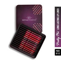 Shryoan Matt Lip Liner | Set of 12 | Long-lasting |Matte Finish | Non-drying, 19.2gm