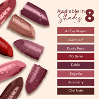 Carlton London Creamy Matte Stardust Bullet Long Stay Lipstick |Enriched with Vitamin E, Castor oil | Intense Colour, Moisturised Lips, Smooth & Light |Upto 8 hrs- 4Gm. (Bare Berry)
