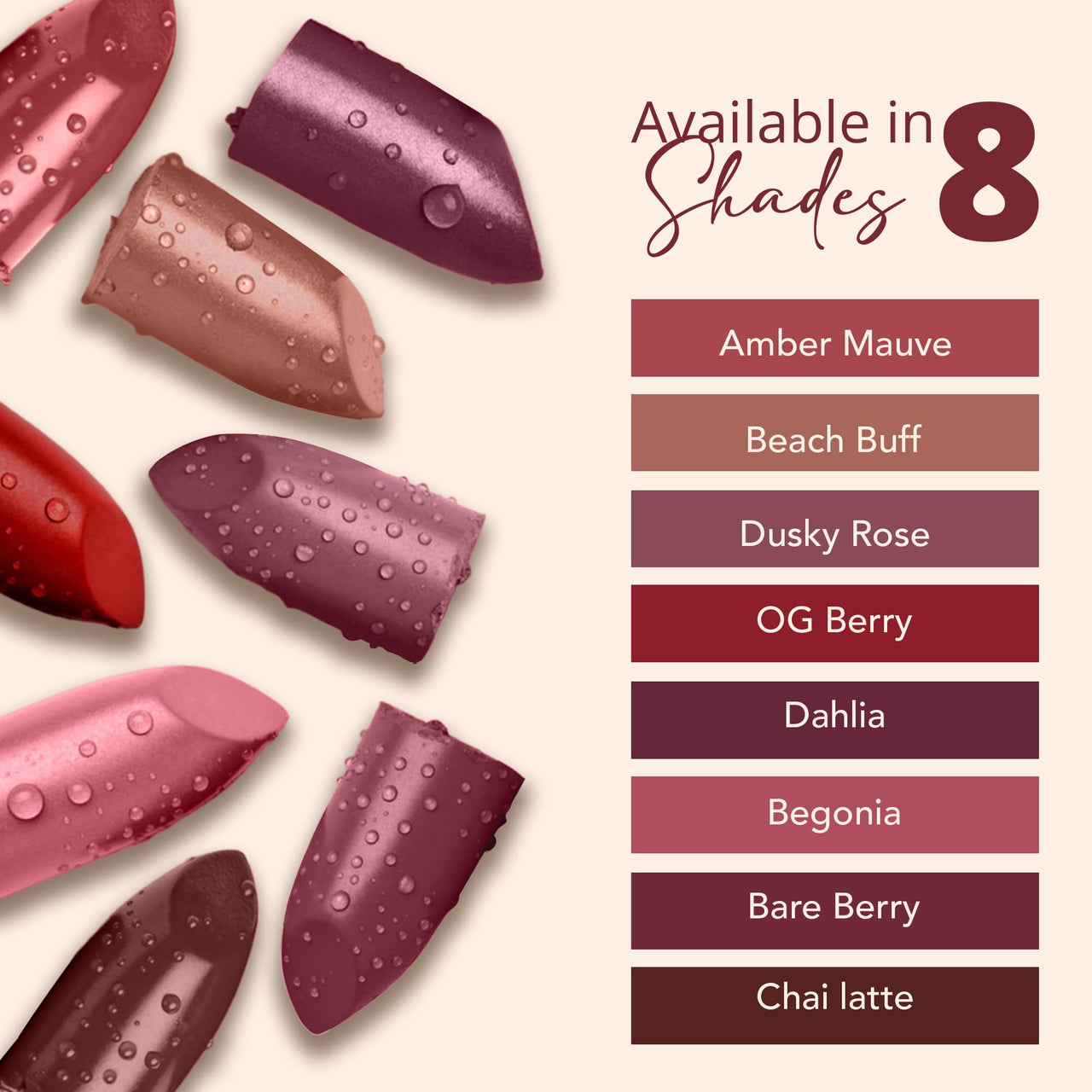 Carlton London Creamy Matte Stardust Bullet Long Stay Lipstick |Enriched with Vitamin E, Castor oil | Intense Colour, Moisturised Lips, Smooth & Light |Upto 8 hrs- 4Gm. (OG Berry)