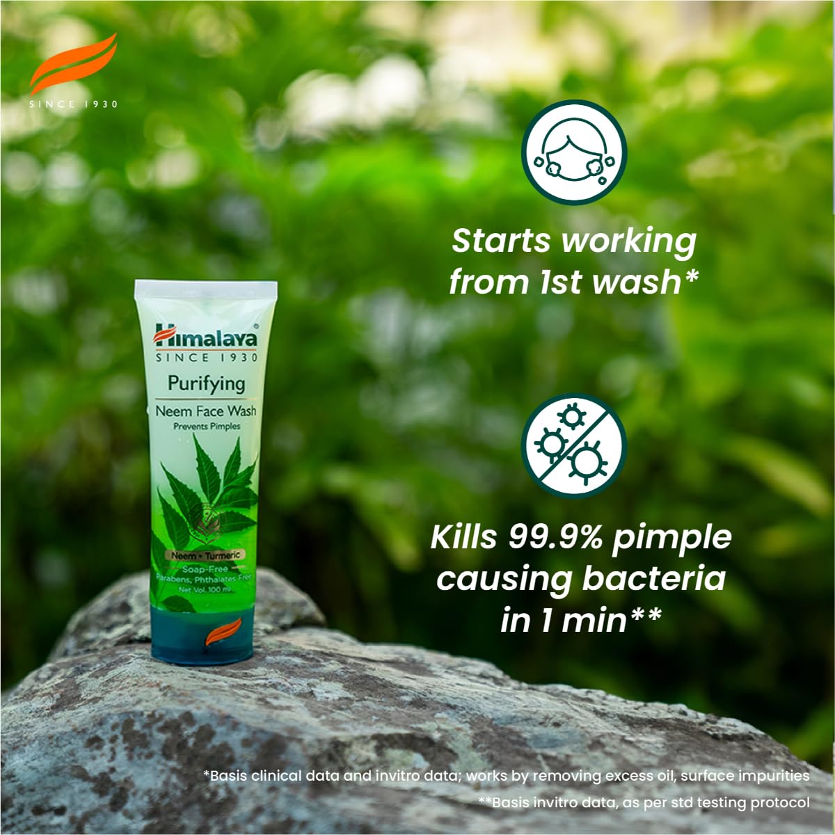 Himalaya SINCE 1930 Herbals Purifying Neem Face Wash, 150Ml