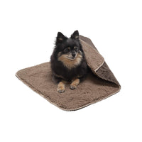 Furhaven Waterproof & Self-Warming Throw Blanket for Dogs & Indoor Cats, Washable & Reflects Body Heat - Terry & Sherpa Dog Blanket - Espresso, Small Blanket - Terry & Sherpa (Espresso) 30.0