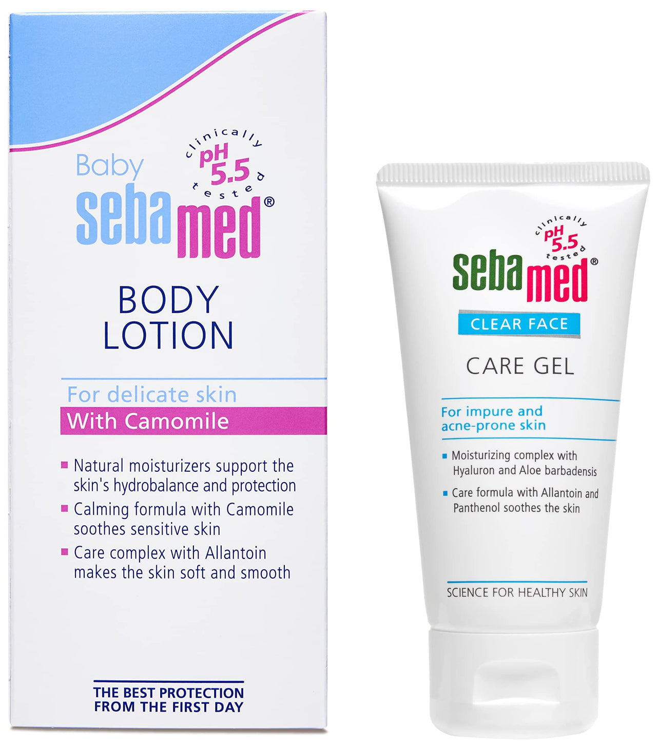 Sebamed Baby Lotion, 100ml & Clear Face Care Gel, 50ml