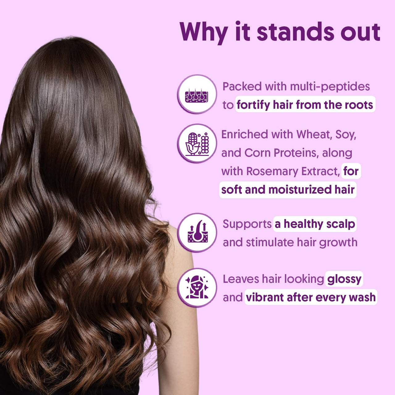 Aravi Organic Multi Peptide Anti-Hair Fall Shampoo - Acetyl Tripeptide 3, Palmitoyl, Oligopeptide & Rosemary - 200 ml