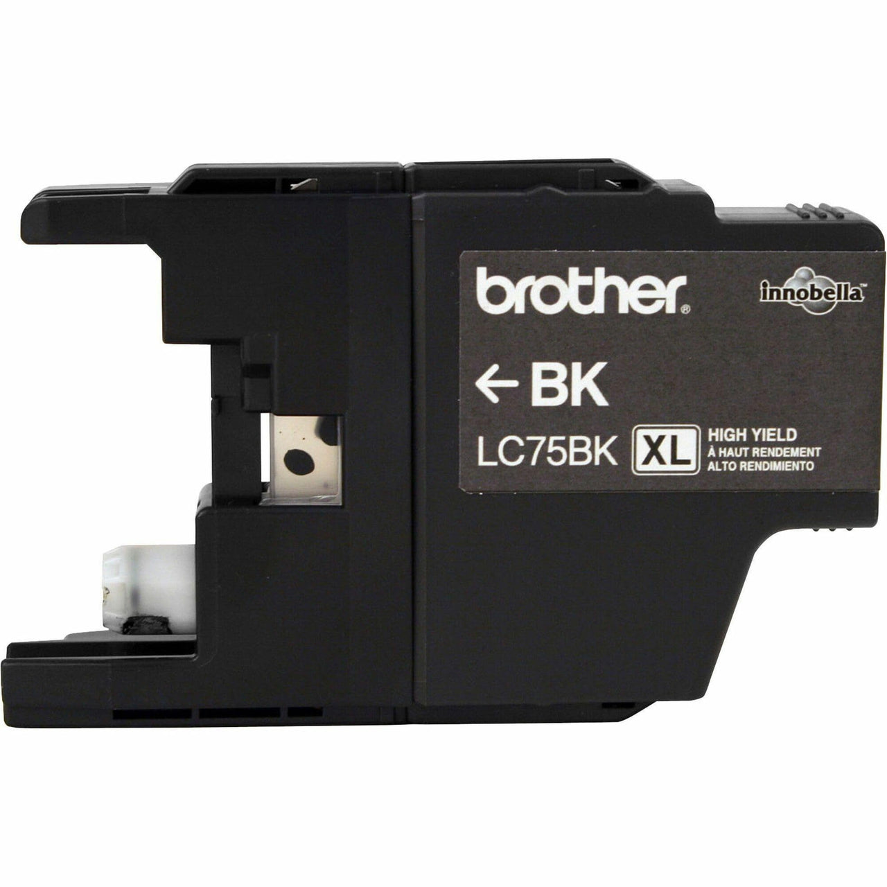 Brother Genuine High Yield Black Ink Cartridge, LC75BK, Replacement Black Ink, Page Yield Up to 600 Pages, LC75