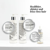iCosmetiques Ultimate Haircare Trio |Nourishing Shampoo, Hydrating Conditioner & Anti-Frizz Serum Trio for Dry, Damaged Hair | Reduces Hair Fall, Frizz & Breakage | Sulphate & Silicone Free | Unisex