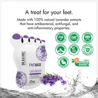 Dr.Rashel Lavender Peeling Mask for Cracked Feet | Dead Skin Remover | Heel Peel Pedicure | At Home Foot Care | Lavender | Exfoliant Foot Crack Mask with Moisturising Agents