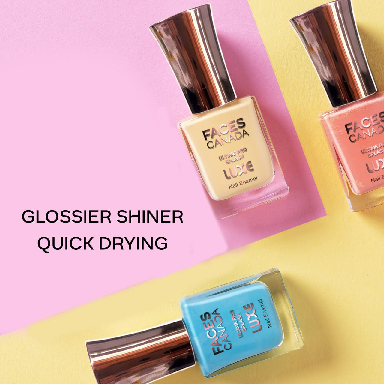 FACES CANADA Ultime Pro Splash Luxe Nail Enamel - Tourmaline (L32), 12ml | Glossy Finish | Quick Drying | Long Lasting | High Shine | Chip Defiant | Even-Finish | Vegan | Non-Toxic | Ethanol-Free