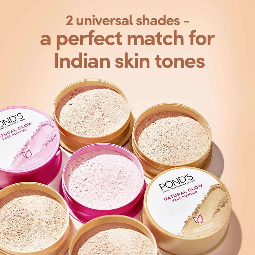 POND's Natural Glow Face Matte Powder For Normal Skin, Bb Glow - 30G, Pink