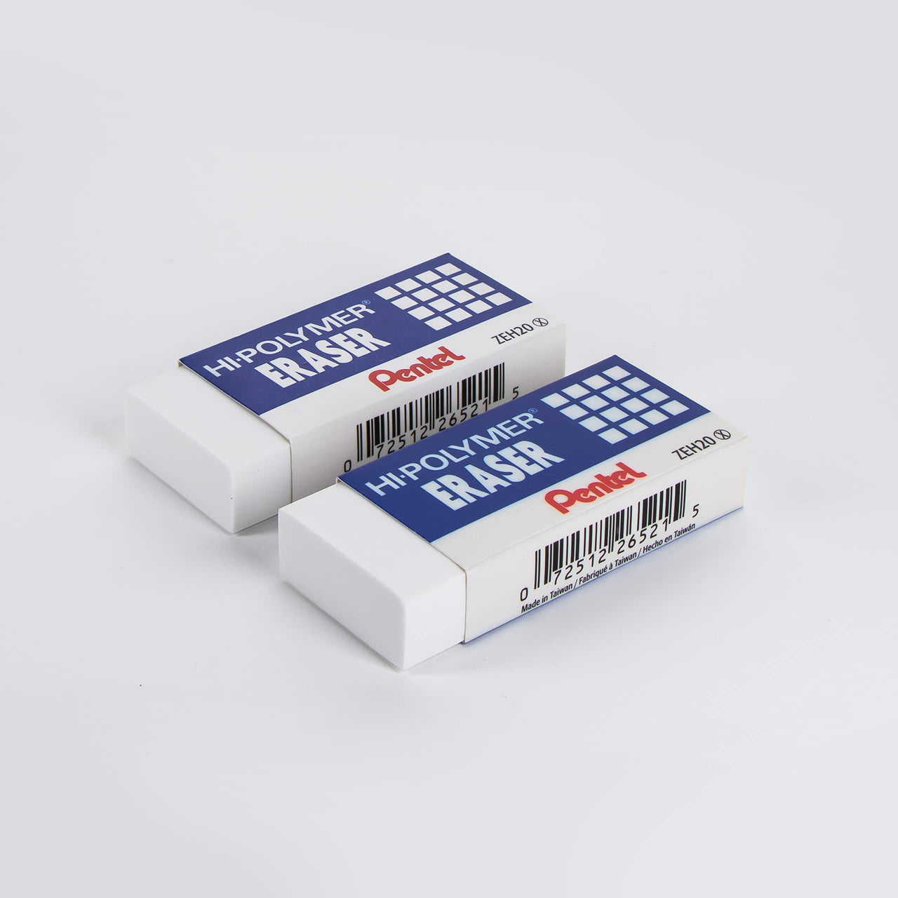 Pentel Hi-Polymer Eraser, Jumbo Size 12 pack(ZEH-20)