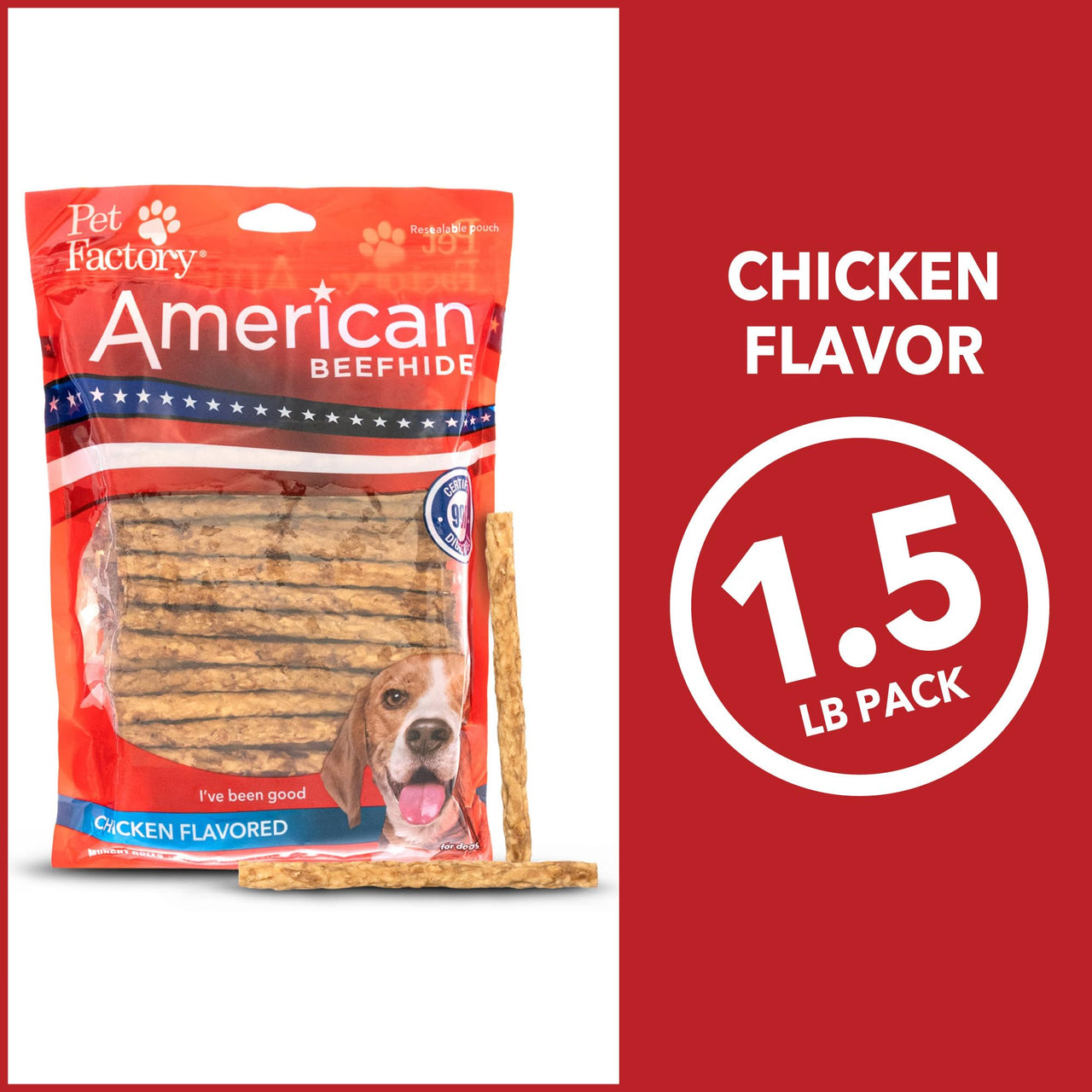 Pet Factory American Beefhide 5" Munch Mini Rolls Dog Chew Treats - Chicken Flavor, 1.5 lbs 1.5 lb (Pack of 1)