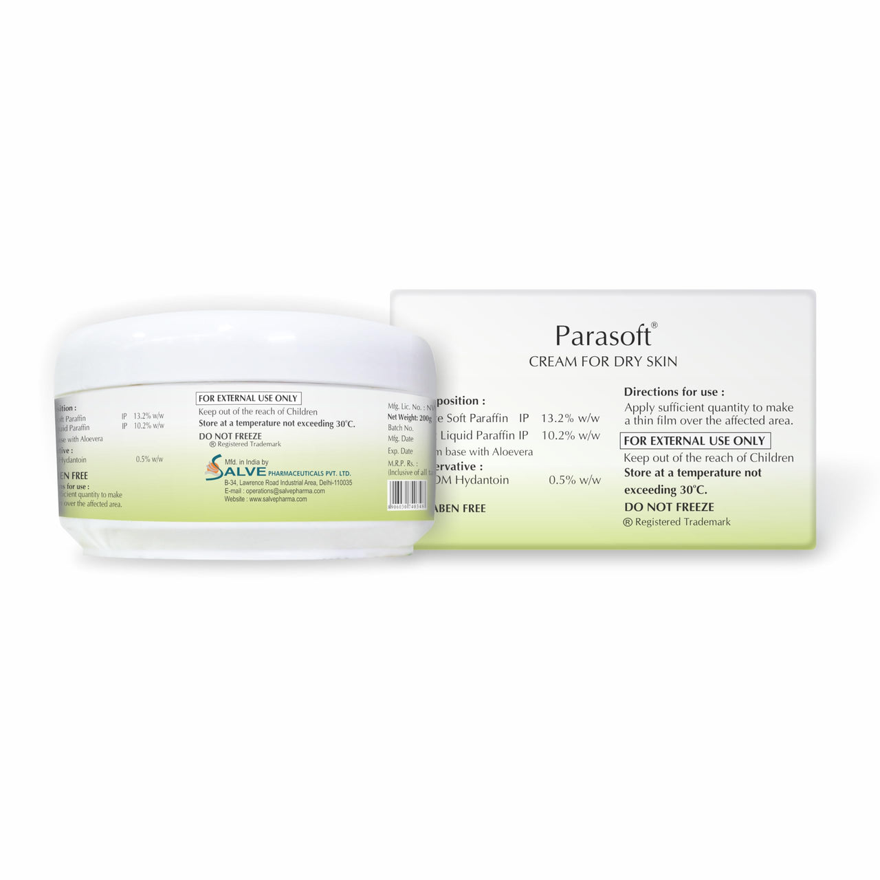 Parasoft Cream for Dry & Dehydrated Skin Intense Moisturizer Nourishing Cold & Winter Cream with Goodness of Aloevera for both Men & Women, Non-Greasy Paraben Free-100gm (Pack of 3)
