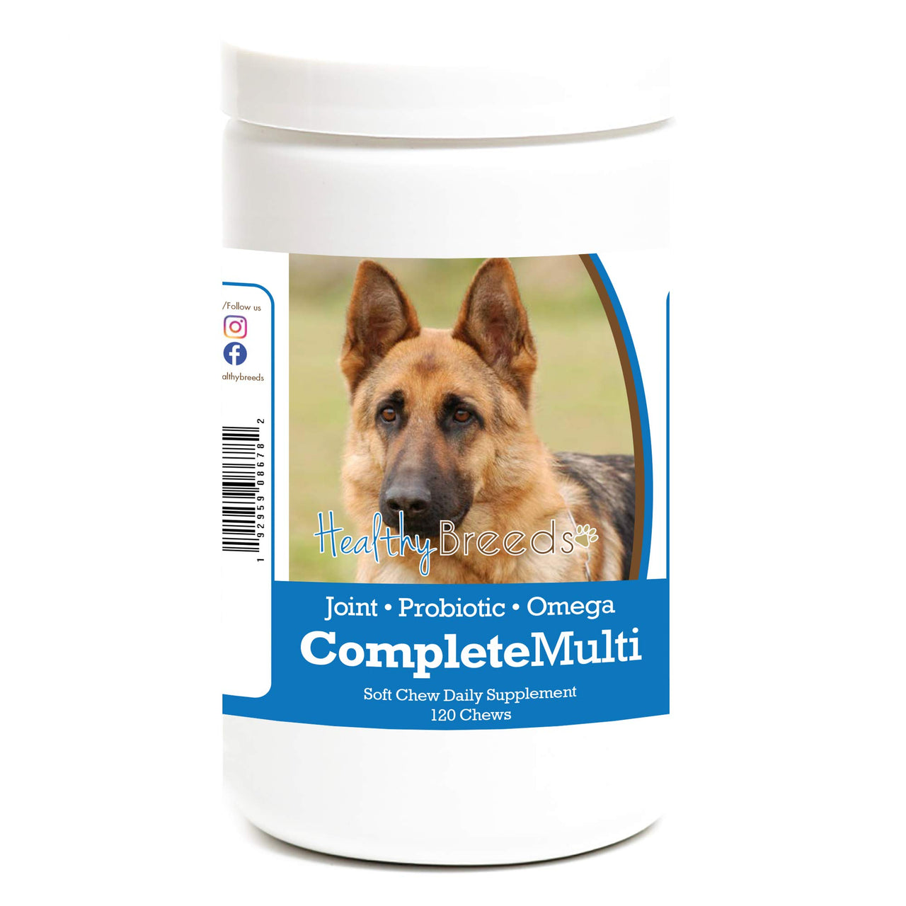 Healthy Breeds German Shepherd All in One Multivitamin Soft Chew 120 Count