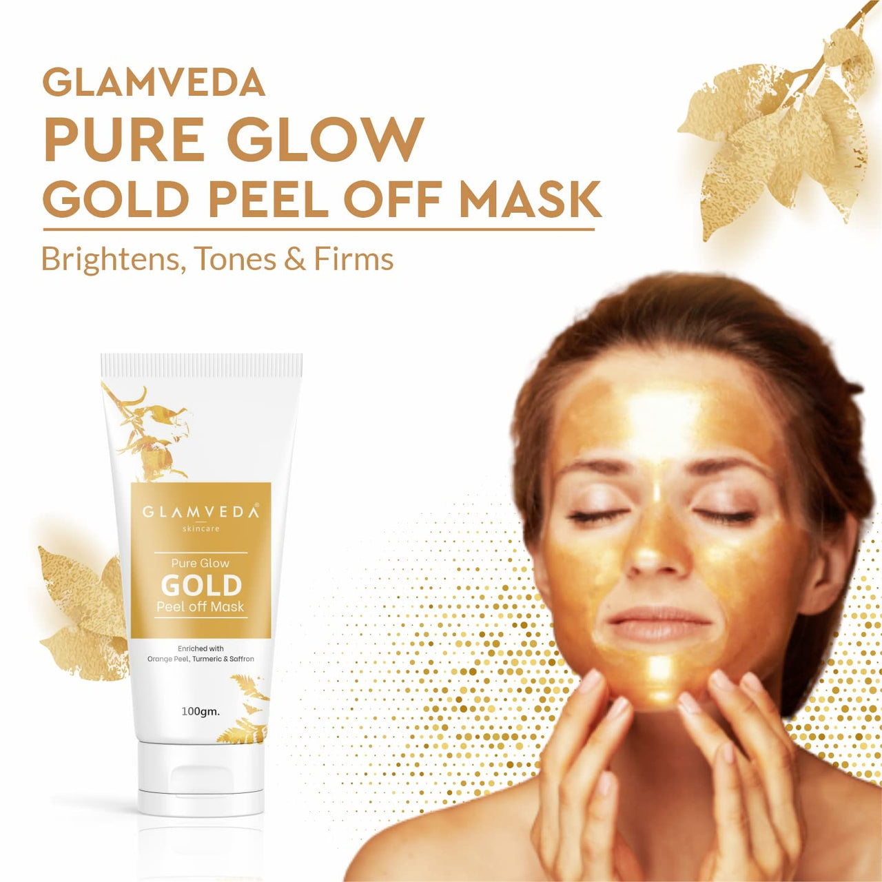 Glamveda Activated Charcoal & Pure Glow Gold Peel Off Mask | Paraben Free | 200 gm (charcoal & Gold)