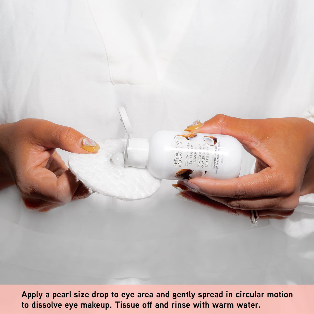 Physicians Formula Coconut Milk Eye Makeup Remover, off-white, 30 ml