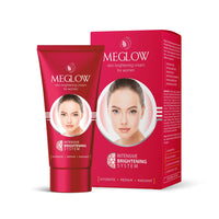 Meglow Skin Brightening Moisturizer Cream for Women| Hydrates, Repairs & Reduces Dark Spots, Melanin, Melasma | Prevents Pigmentation | Evens Skin Tone 15g