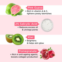 PureSense Guava Groove Face Wash with 2% Salicylic Acid | Pomegranate & Kiwi | Fights Acne and Controls Excess Oil | For Men & Women - 100ml