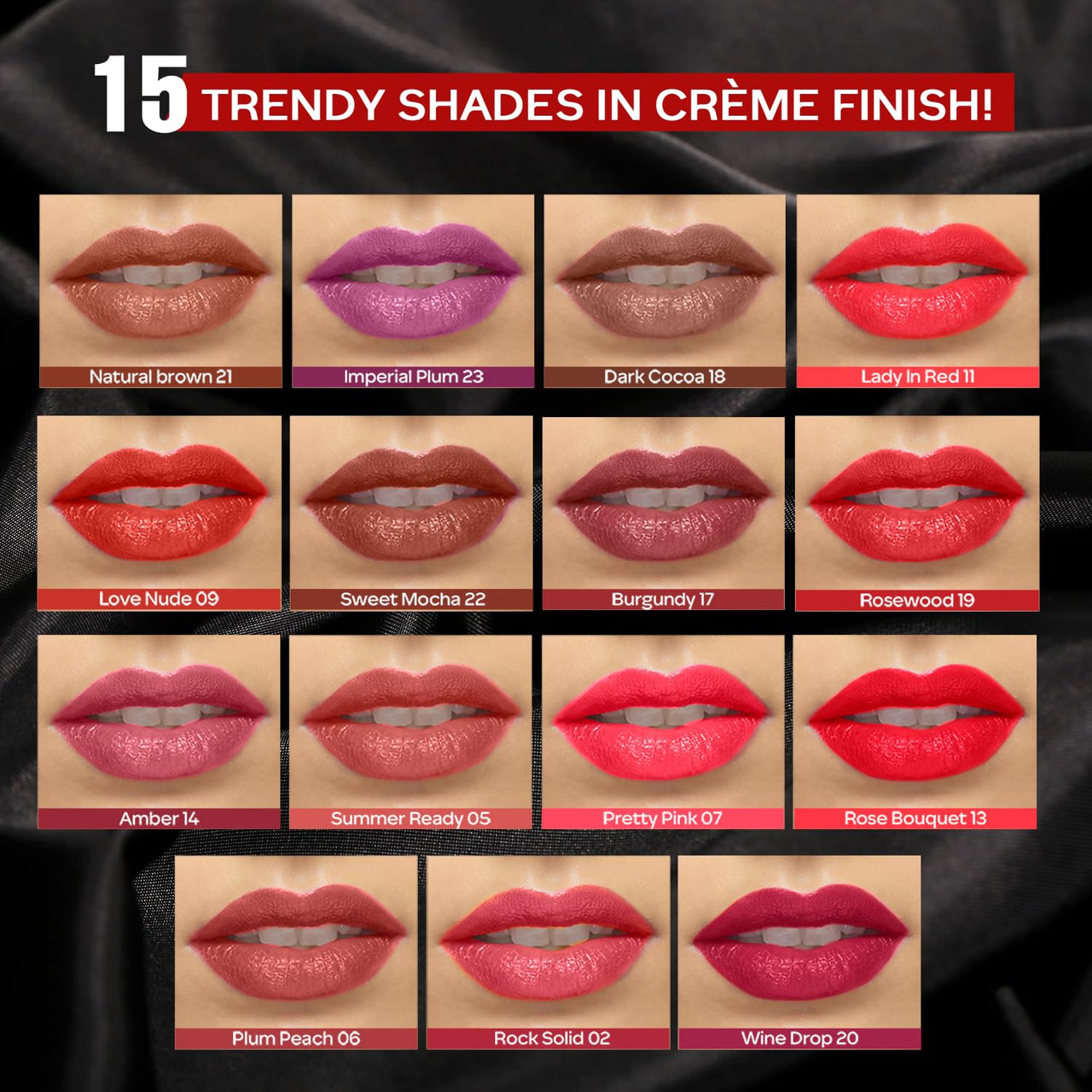 FACESCANADA Weightless Creme Finish Lipstick - Wine Drop (Maroon), 4G | Creamy Finish | Smooth Texture | Long Lasting Rich Color | Hydrated Lips | Vitamin E, Jojoba Oil, Shea Butter, Almond Oil