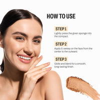 Born16 Moon Duchess Velvet Hydrolock Compact Powder – BelleRose | India’s First Encapsulated Hyaluronic Acid | Medium-High Coverage, Smooth-Matte Finish | 24-Hour Stay with Vitamin E & SPF, 9g