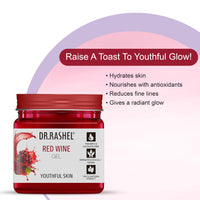Dr.Rashel Red Wine Gel for Face & Skin – Hydrating, Anti-Aging & Firming Gel with Antioxidants – Natural Skincare for Glowing Skin