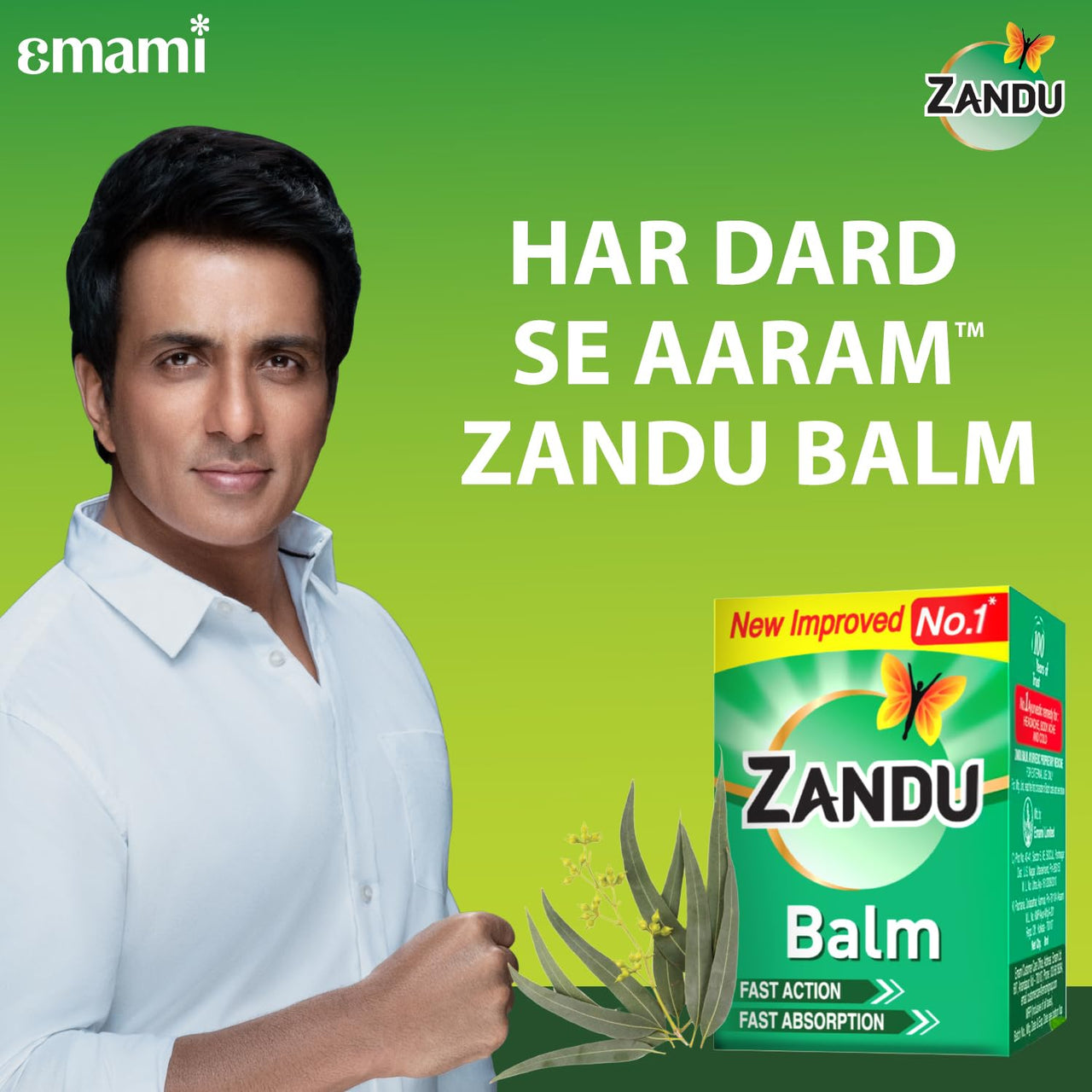 Zandu Balm, 25ml X Pack of 3, Ayurvedic balm for effective relief from Headache, Body Pain, Sprain and Cold