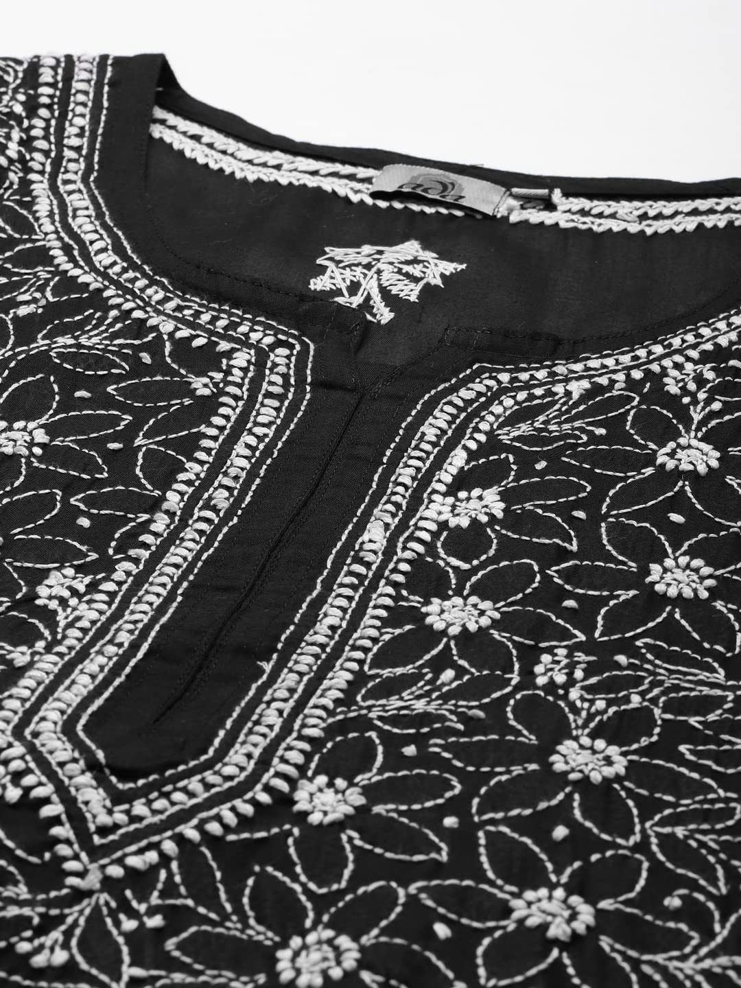 Ada Hand Embroidered Lucknowi Chikankari Cotton Kurta Kurti for Women A411165