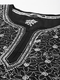 Ada Hand Embroidered Lucknowi Chikankari Cotton Kurta Kurti for Women A411165