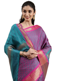 Pandadi Saree Women's  Cotton Silk Saree With Blouse Piece